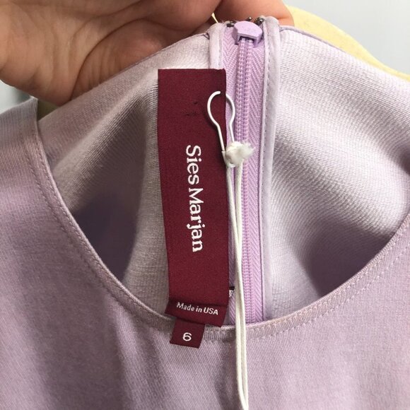 NWT Sies Marjan mauve sleeveless gathered  shirts dress size 6 - Picture 7 of 15